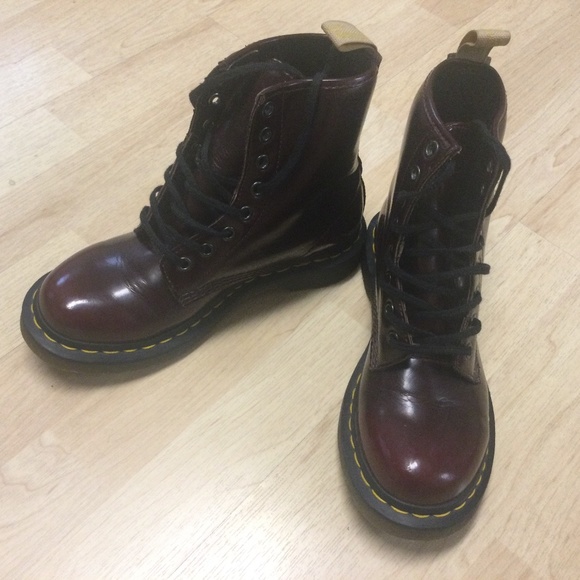 Dr. Martens Shoes - Dr. Martens cherry red size 6 combat boots